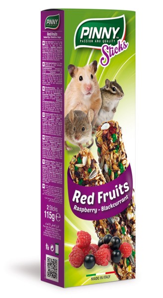 Pinny - Hamster Stick Red Fruits 115g
