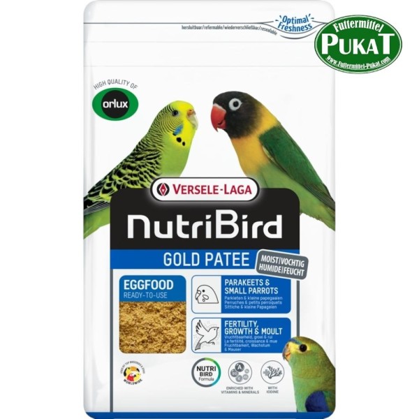 NutriBird Gold Patee Sittiche & Kleine Papageien 1kg