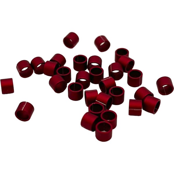 Farbringe Alu offen 3,0mm rot 10 Stück