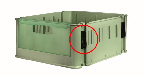 Klammern für grün 2gr-Transportbox, plastik schwarz