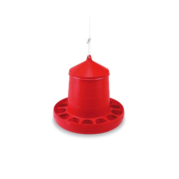 Futterautomat für Hühner rot 4kg
