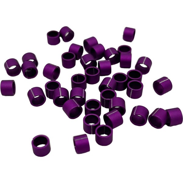 Farbringe Alu offen 3,0mm lila 10 Stück