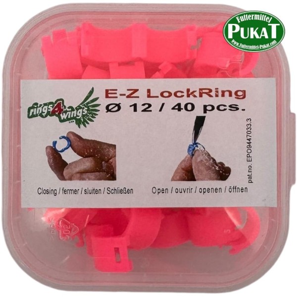 Farbringe E-Z Elastic Ringe Ø12 mm pink für Hühner 40 Stück