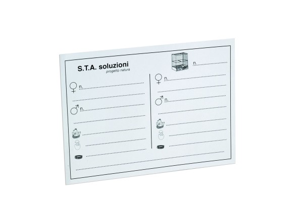 STA I092 Zucht-Karten doppelseitig Block mit 50 Stck
