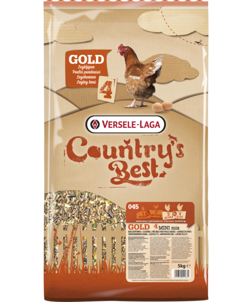 Country's Best GOLD 4 Mix Mini Getreidemischung mit 2 mm Legepellets für Zwerghühner 20 kg