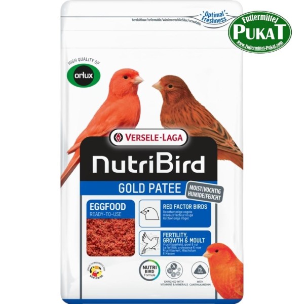 NutriBird Gold Patee Rotfaktorige Vögel 1kg