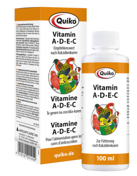 Quiko Vitamin A-D-E-C flüssig Vitamine für Ziervögel und Brieftauben 200ml