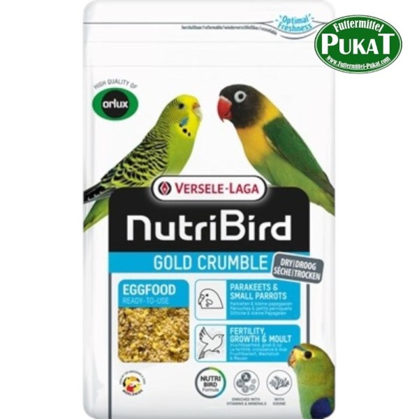 NutriBird Gold Crumble Sittiche & Kleine Papageien 1kg